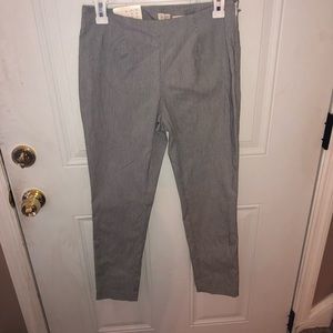Grey and white pin stripe pants